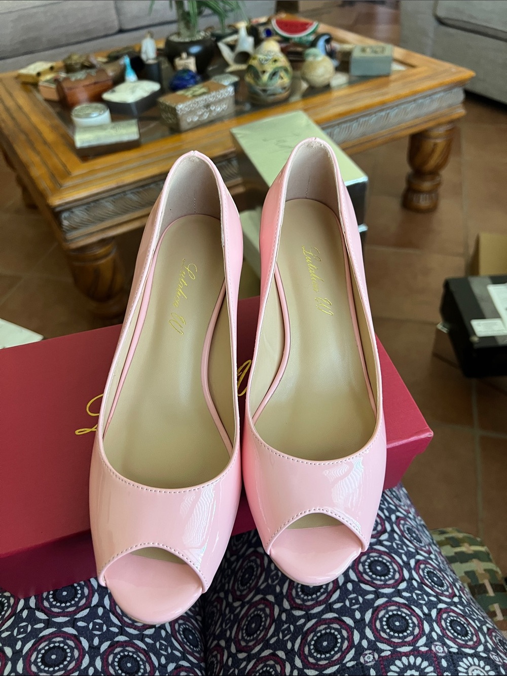 Women's Peep Toe Kitten Heel Sandals Classic Slip On Medium Heel Dress Pumps